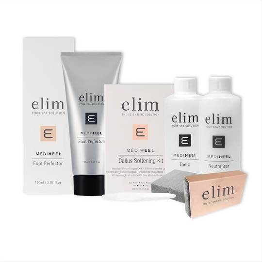 Elim Cracked Heel/Perfecting Combo- Callus Kit and Foot Perfector 150ml image 0